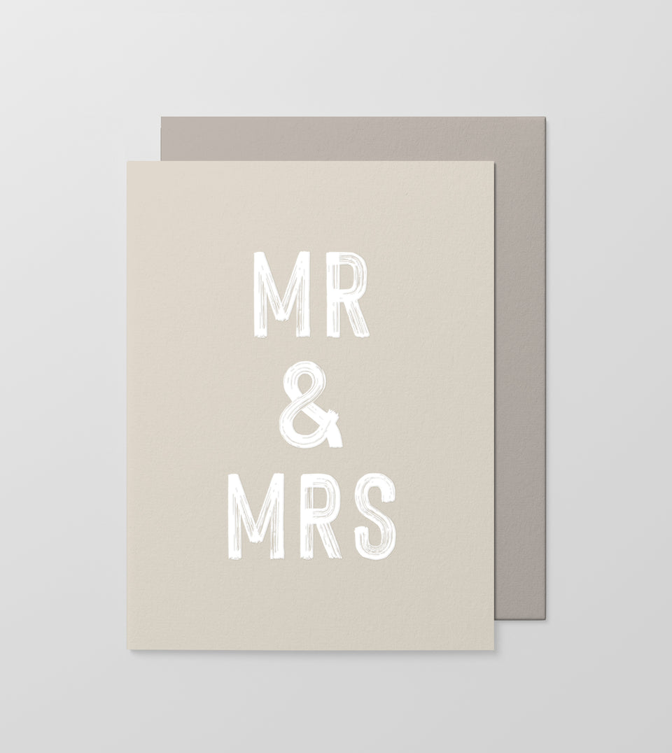 Made Paper Co - wedding - engagement - card - white grey