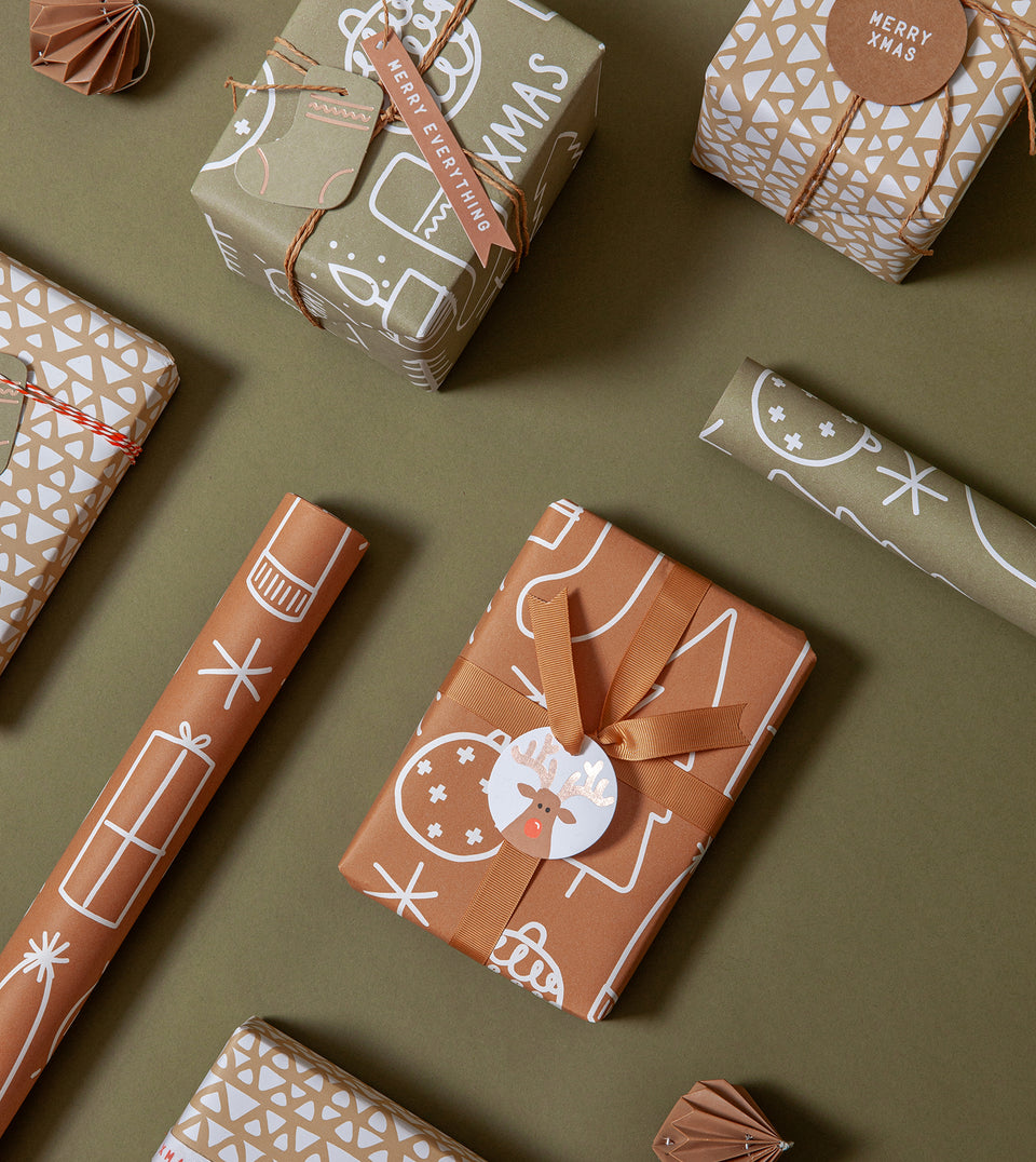 Big Xmas wrapping paper (chestnut)