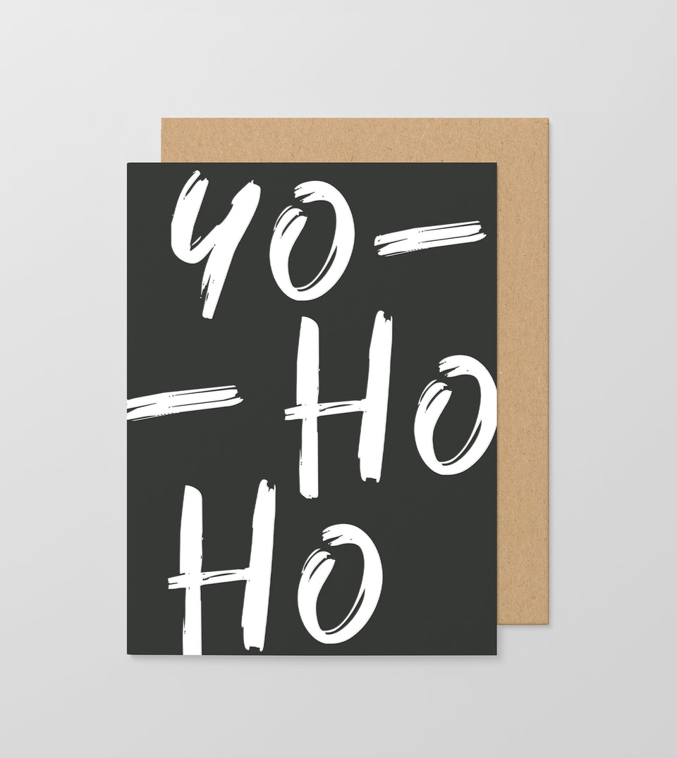 Made Paper Co Christmas festive card charcoal white kraft